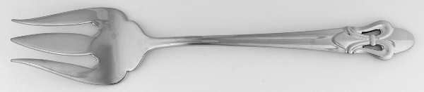 Fleur De Lis (Stainless) Large Solid Cold Meat Serving Fork