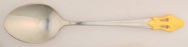 Fleur De Lis (Stainless, Gold Accent) Teaspoon