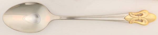 Fleur De Lis (Stainless, Gold Accent) Place/Oval Soup Spoon