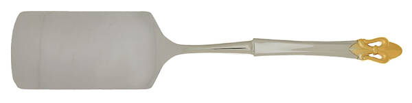 Fleur De Lis (Stainless, Gold Accent) Lasagna Server with Stainless Blade HC
