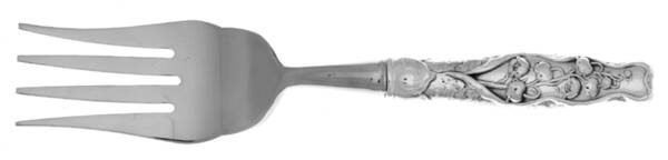 Lily of The Valley (Sterling) Cold Meat Fork Large, Stainless Tines HC
