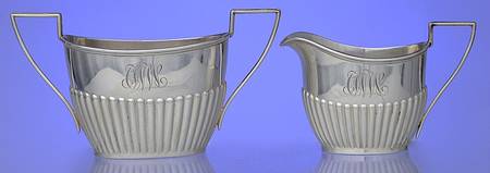 A5005 (Sterling, Hollowware) Creamer & Open Sugar-Mini