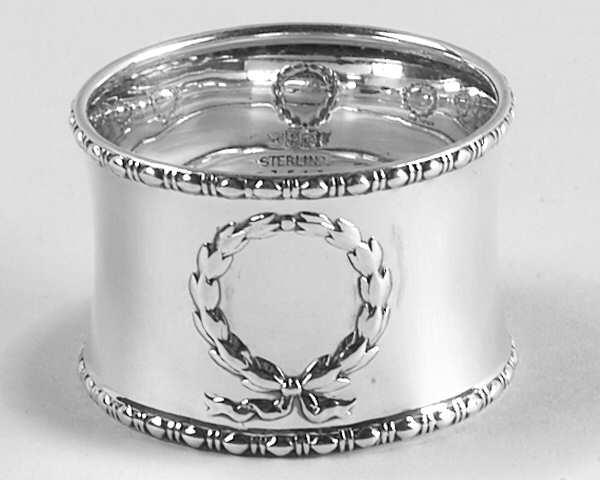 Wreath (Sterling, Hollowware) Sterling Napkin Ring