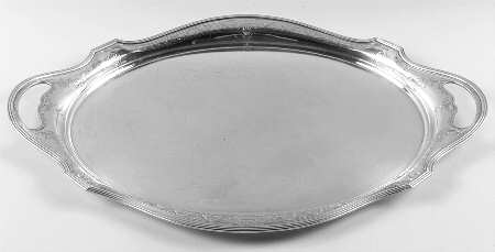 Plymouth-Engraved (2241-2) Small Sterling Waiter Tray