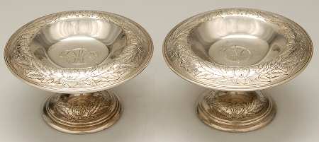 Gs56 (Sterling, Hollowware) Pair of Sterling Compotes