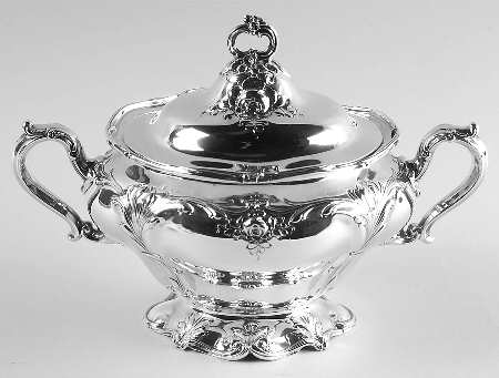 A160 (Sterling, Hollowware) Sugar Bowl & Lid