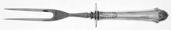 Late Georgian (Sterling, 1934) Small Steak Carving Fork with Stainless Prongs