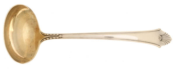Late Georgian (Sterling, 1934) Solid Piece Cream Ladle