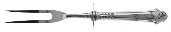 Late Georgian (Sterling, 1934) Small Steak Carving Fork with Stainless Prongs
