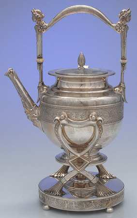 1110 (Sterling, Hollowware) Kettle, Stand & Burner