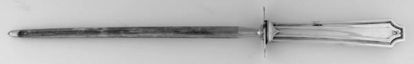 King Albert (Sterling, 1919, No Monograms) Large Steel Rod Knife Sharpener
