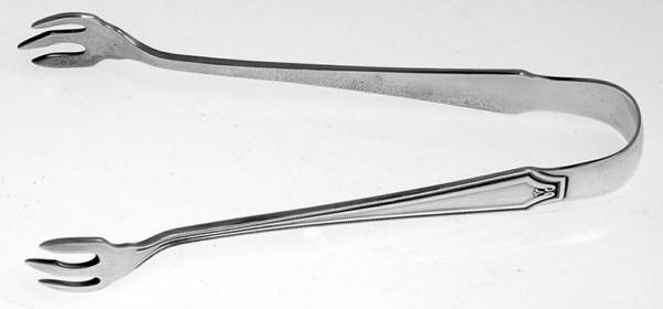 King Albert (Sterling, 1919, No Monograms) Small Sugar Tongs