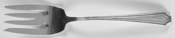 King Albert (Sterling, 1919, No Monograms) Medium Solid Cold Meat Serving Fork