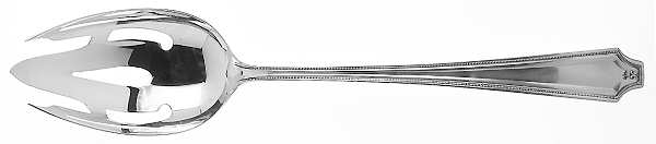 King Albert (Sterling, 1919, No Monograms) Pierced Tablespoon (Serving Spoon)