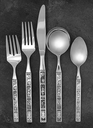 King Tut (Stainless) 5 Piece Place Setting