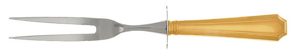 Fairfax-Gold Vermeil (Sterling) Small Steak Carving Fork with Stainless Prongs