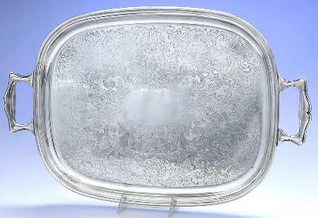 YB401 (Silverplate, Hollowware) 18" Waiter Tray