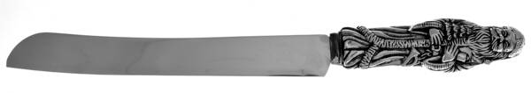 Santa (Silverplate) Cake Knife with Stainless Blade