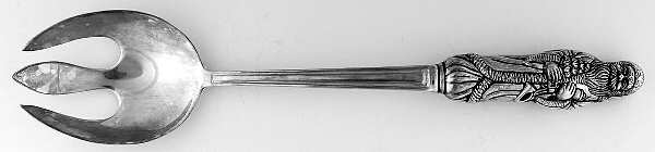 Santa (Silverplate) Solid Salad Serving Fork