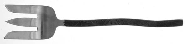 GON3 (Stainless) Large Solid Cold Meat Serving Fork