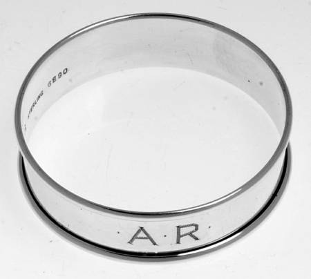 6290 (Sterling, Hollowware) Monogram Napkin Ring