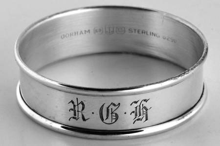 6290 (Sterling, Hollowware) Monogram Napkin Ring