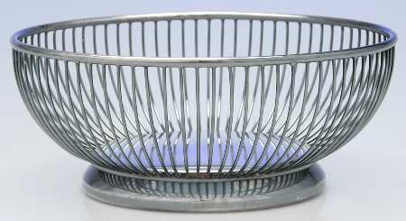 YC742 (Silverplate, Hollowware) 8" Wire Basket