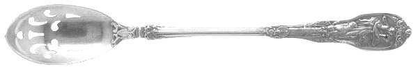 Mythologique (Strl, 1894, Old, BeadBorder, NoFaceBowl) Pierced Bowl Short Handle Olive Spoon