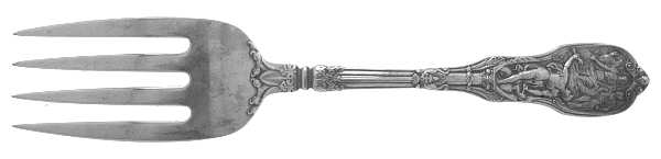 Mythologique (Strl, 1894, Old, BeadBorder, NoFaceBowl) Solid Serving Fork