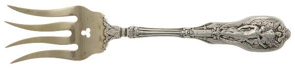 Mythologique (Strl, 1894, Old, BeadBorder, NoFaceBowl) Medium Chipped Beef Fork