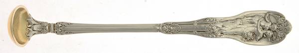 Mythologique (Strl, 1894, Old, BeadBorder, FaceBowl) Mustard Spoon