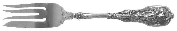 Mythologique (Strl, 1894, Old, BeadBorder, FaceBowl) Large Individual Solid Fish/Salad Fork