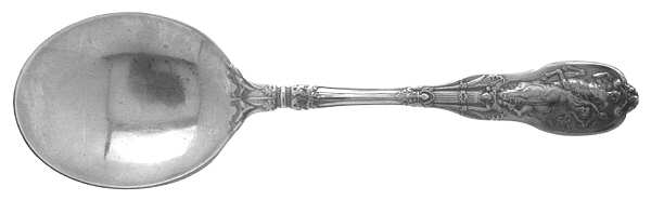 Mythologique (Strl, 1894, Old, BeadBorder, FaceBowl) Large Jelly Spoon