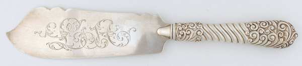No. 75 (Sterling) Large Hollow Handle Ice Cream Slicer Sterling Bld