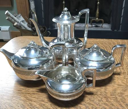 050(Silverplate, Hollowware) (4 Piece) Silverplate Tea Set