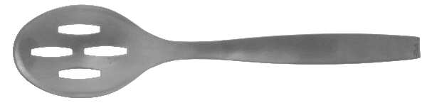 Loft-Satin (Stainless) Pierced Solid Serving Spoon by Gourmet Settings