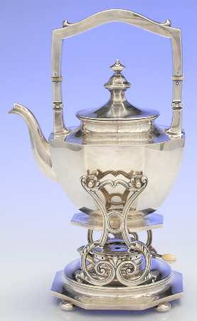 A5751-Plain (Sterling, Hollowware) Kettle, Stand & Burner
