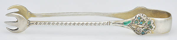 808 (Sterling) Enameled Bon Bon Tongs