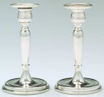 2576A (Sterling, Hollowware) Pair of Candlesticks