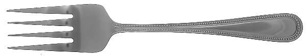 Bead (Stainless, Glossy, No 18-0) Medium Solid Cold Meat Serving Fork