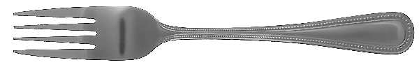 Bead (Stainless, Glossy, No 18-0) Individual Salad Fork