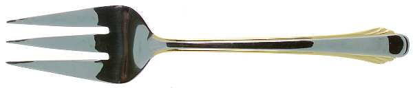 Grande Calais Gold (Stainless) Medium Solid Cold Meat Serving Fork
