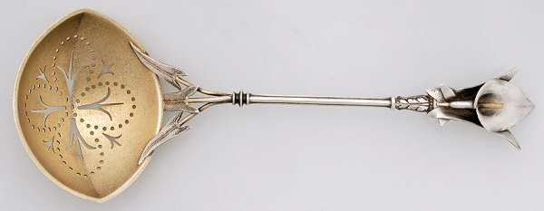 Calla Lilly (Sterling, 1865) Large Sugar Sifter
