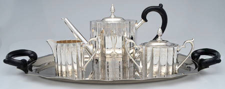 GOI39 (Silverplate, Hollowware) 4 Piece Tea Set (PTP, PCR, PSU, PWTL)