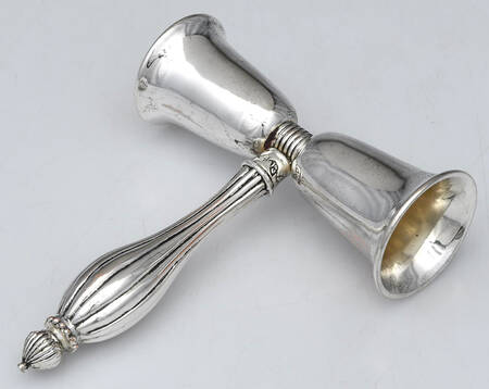Silverplate Hollowware Double Jigger Hollow Handle