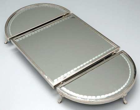 Silverplate Hollowware 3-Part Footed Oval Plateau