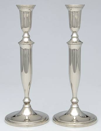 Silverplate Hollowware Pair of 11" Candlesticks