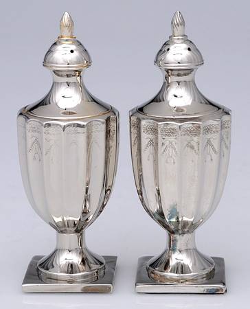 Silverplate Hollowware Salt and Pepper Set