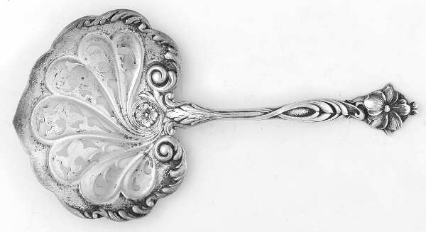 H45 (Sterling) Solid Bon Bon Spoon with Pierced Bowl