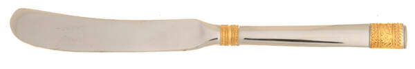 Festive Holly (Stainless, Gold Accent) Individual Hors D'Oeuvre-Butter Knife HollowHandle